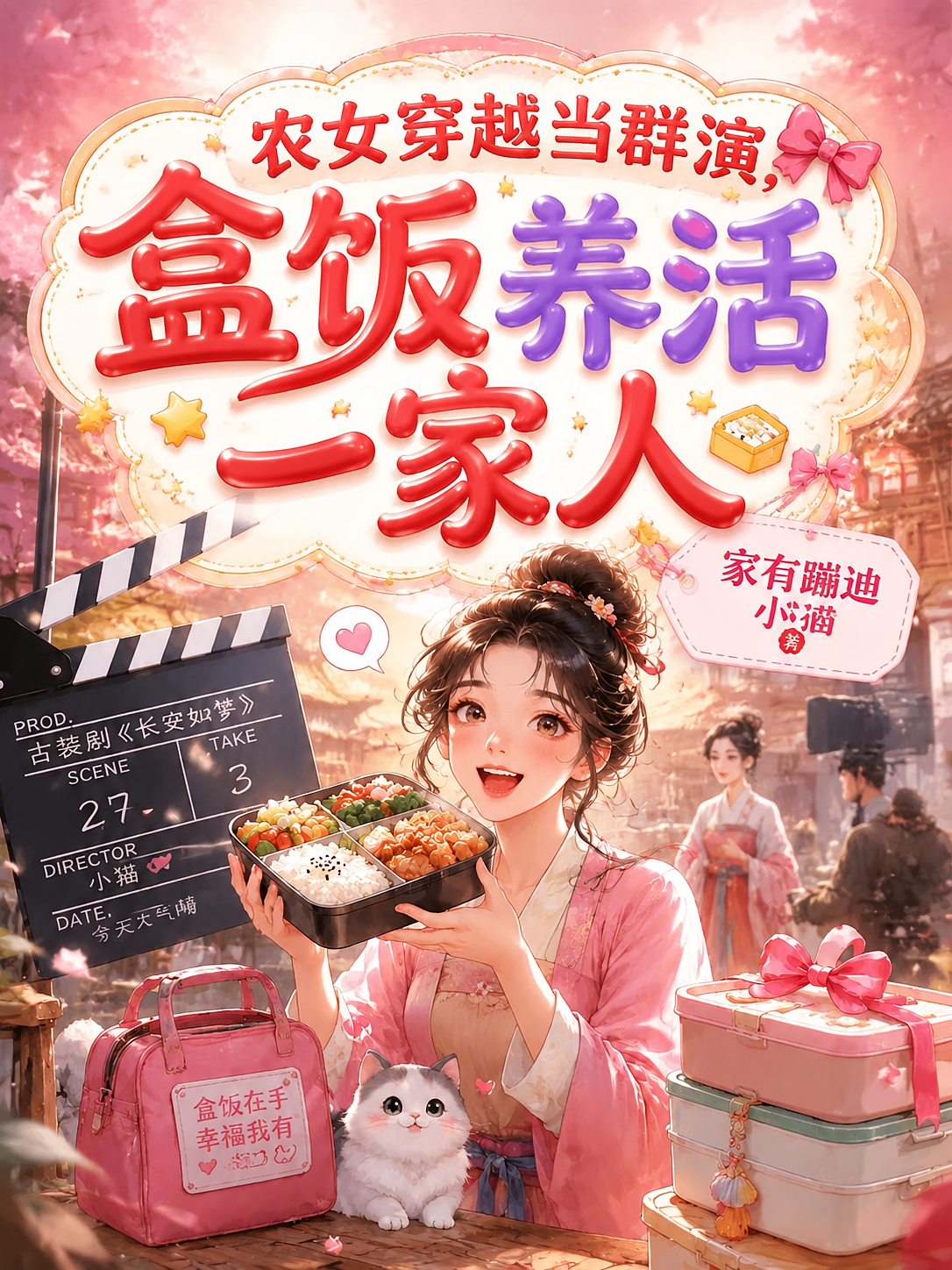 农女穿越当群演，盒饭养活一家人
